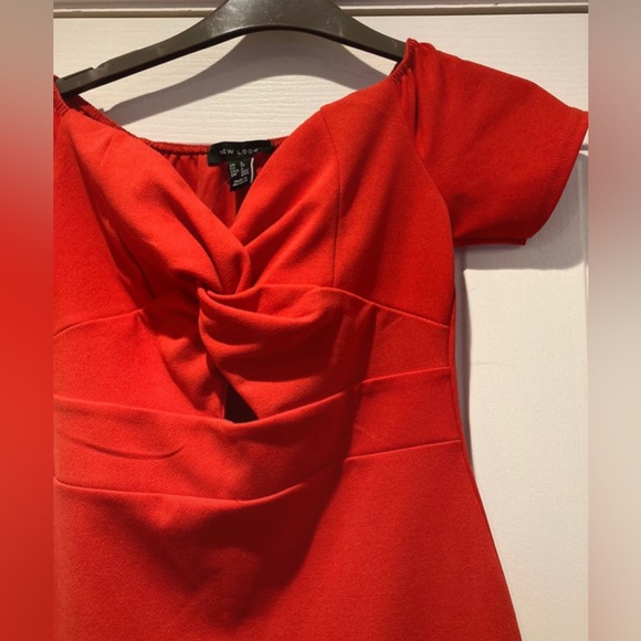 New Look red knot front bodycon dress ladies size 8 new with tags - Picture 3 of 4